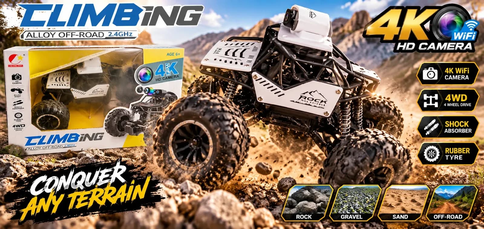 4K Camera Climbing RC Car, photo 2