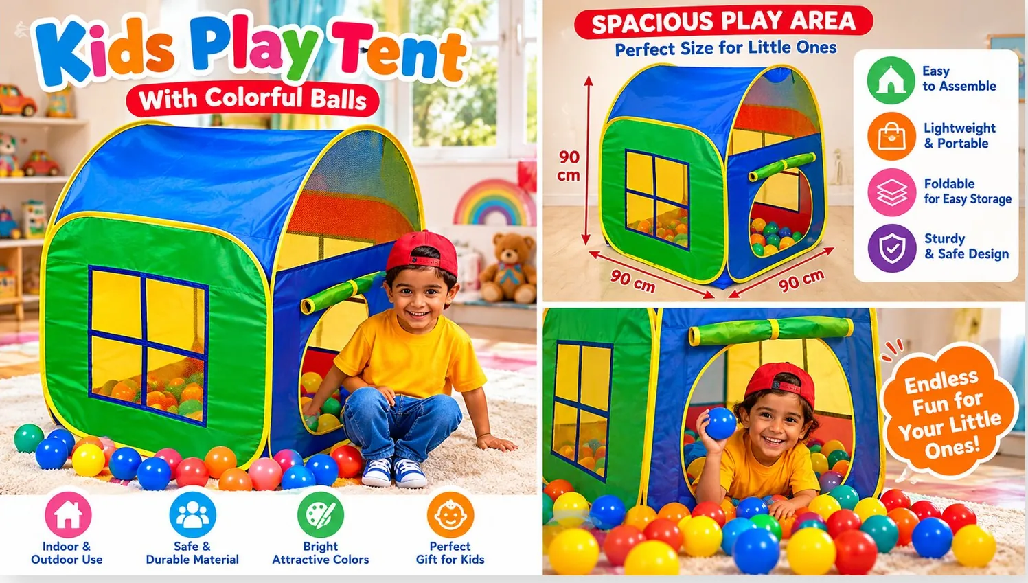 Kids Play Tent with Balls, photo 1