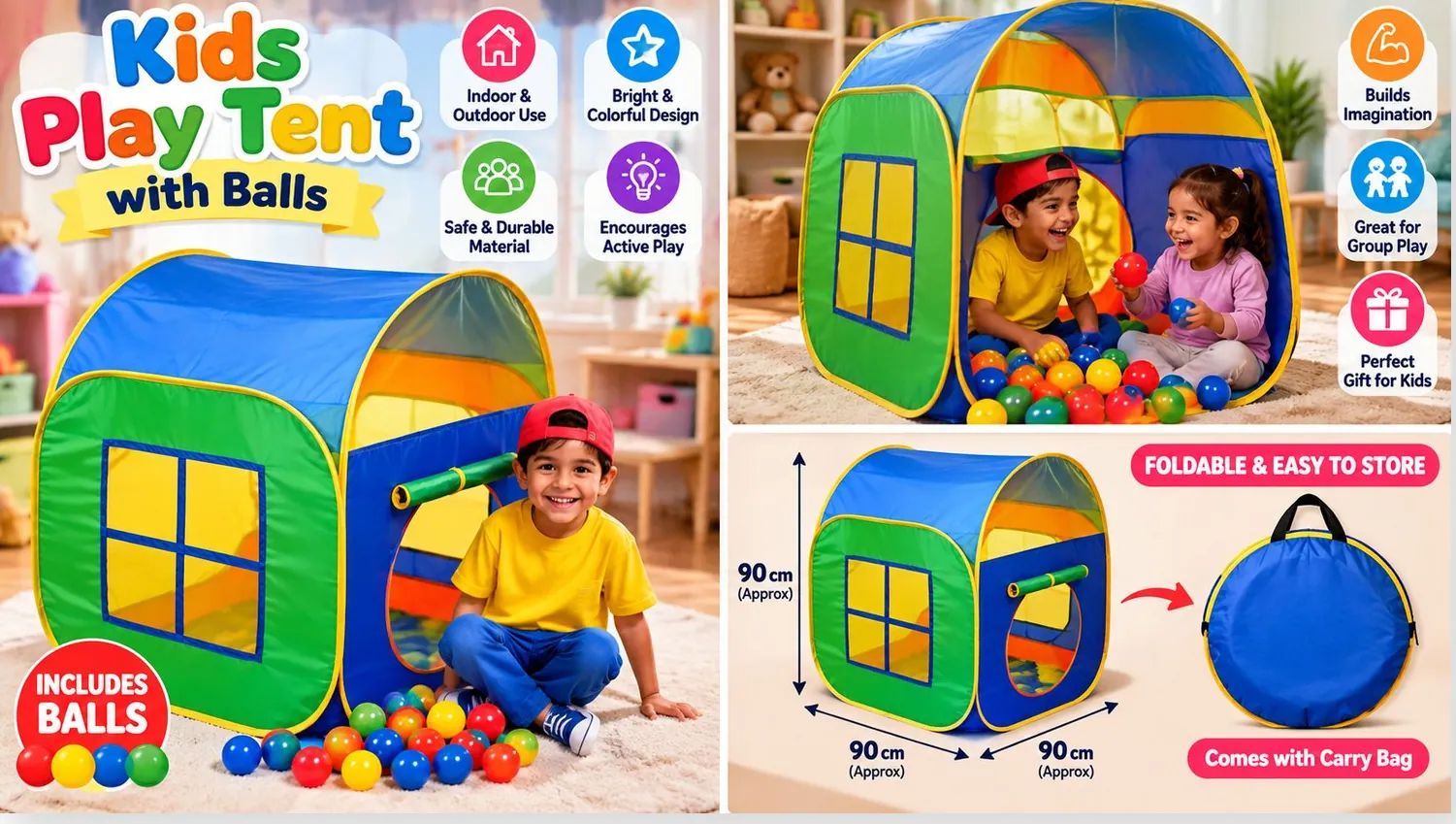 Kids Play Tent with Balls, photo 2